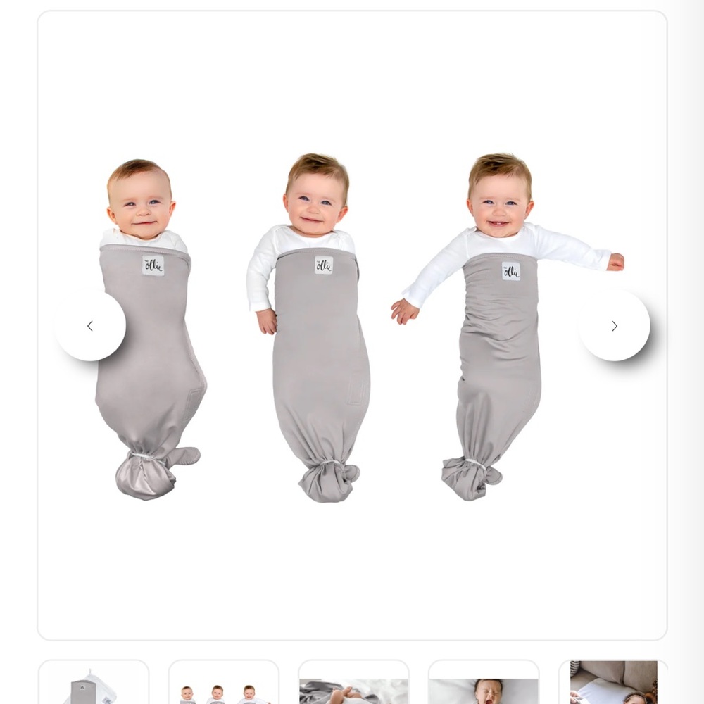 Ollie Baby Soft Gray Sleep Sack